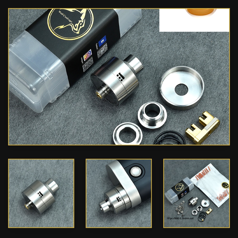 Wolfcoolvape Nisshoku RDA Atom - Accessories For Vaping recension och pris