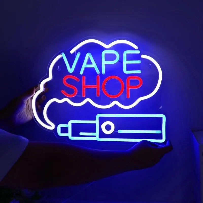 LED VAPE SHOP Smoke Neon Sign  - Vaping Store recension och pris